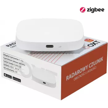 OXT T165 USB ZigBee Tuya milimetrový radarový senzor přítomnosti a jasu