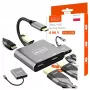 USB-C hub 4v1 ZENWIRE adaptér 2x HDMI 4K USB 3.0 Space Gray BYL-2309
