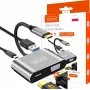 USB-C multiport adaptér hub 4v1 ZENWIRE HDMI 4K VGA USB-A Space Gray BYL-2310