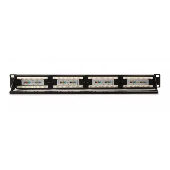 GETFORT PGF-5EUTP24-B4 Cat.5e UTP 24-portový patch panel 1U 19 inch rackmount černý