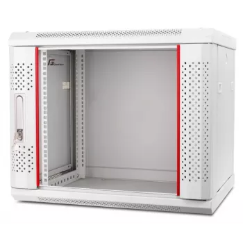 Nástěnný rackový rozvaděč GETFORT 19 inch CALI 9U 600x600 šedý (RAL 7035)