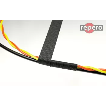 Elektroizolační páska textilní REPERO 734, bavlna, černá, 19 mm x 25 m