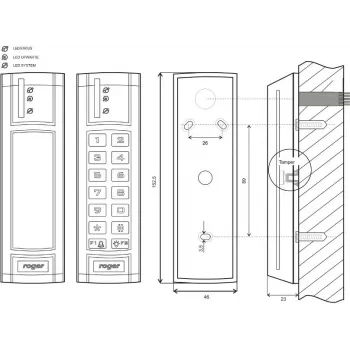 ROGER PR312EM-BK Access Controller with EM 125 kHz Proximity Reader