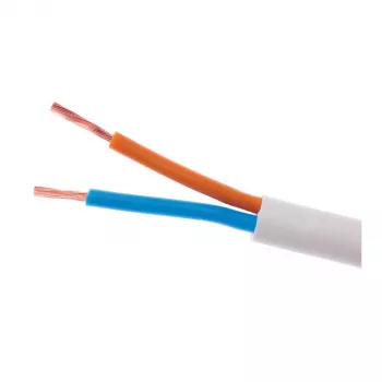 ELEKTROKABEL OMY 2x1mm² H03VV-F Electrical Cable White 100m