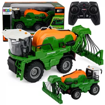 LEAN TOYS zemědělský kombajn s postřikovou funkcí, světla, zvuky, 1:24