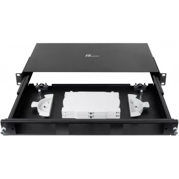 GETFORT GF-FO-MOD 1U 19 inch rackový optický patch panel, 3 modulové sloty, černý