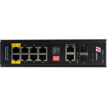 GETFORT GF-110-8PG-2G-2S průmyslový PoE+ switch, 8x PoE+ gigabit + 2x gigabit + 2x SFP, -40°C až 80°C