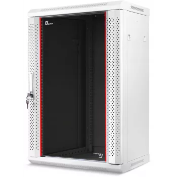 GETFORT WGF18-64EH-WGG 19 inch 18U nástěnný rackový rozvaděč 600x450 mm šedý