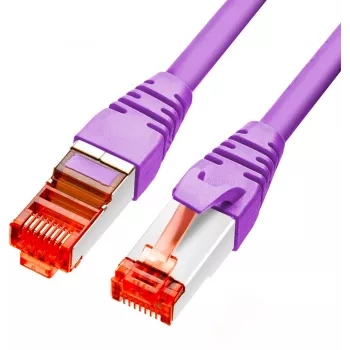 GETFORT Cat.6A S/FTP LSOH Ethernet patch kabel 10m fialový