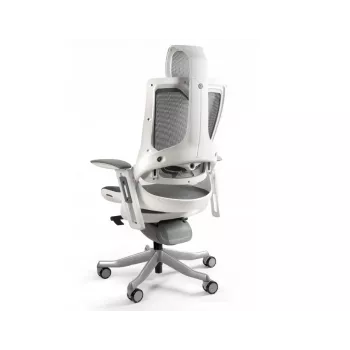UNIQUE Wau 2 NW41 ergonomická kancelářská židle, uhelná/bílá síťovina