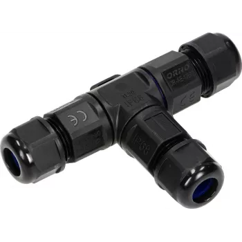 ORNO OR-AE-13602 T-spojka kabelová IP68, 3x4mm², 450V/25A, černá
