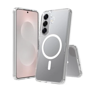 SCREENOR Bumper Case for Samsung S26+, Magnetic Clear