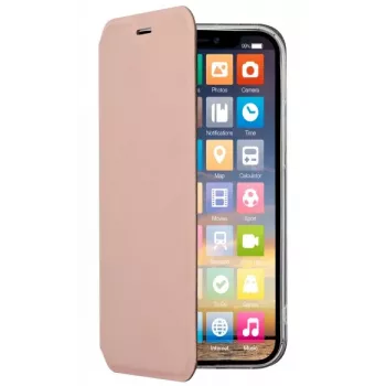 SCREENOR Clever peněženkové pouzdro pro Apple iPhone 12 / 12 Pro - růžové