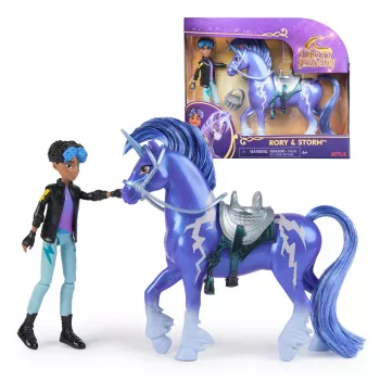 Spin Master Unicorn Academy - sada jednorožců Rory a Storm s pravou hřívou a ocasem a kartáčem