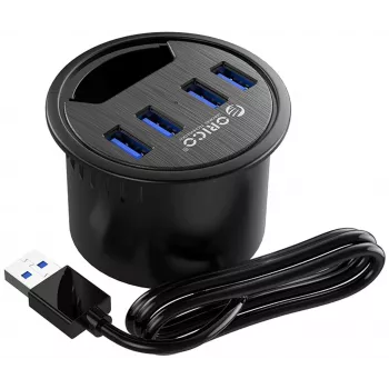 ORICO 4-port USB 3.0 hub USB-A 5Gbps černý