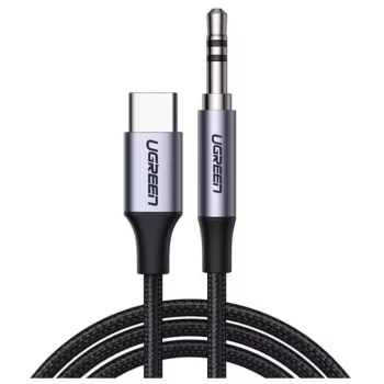 UGREEN AUX stereo audio kabel 3,5mm mini jack na USB Type-C 1m černý (CM450 20192)