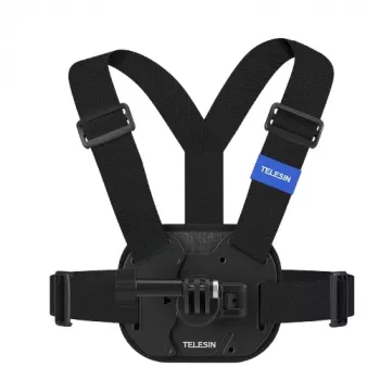 TELESIN hrudní popruh pro Insta360 GoPro SJCAM DJI Xiaomi akční kamery – černý