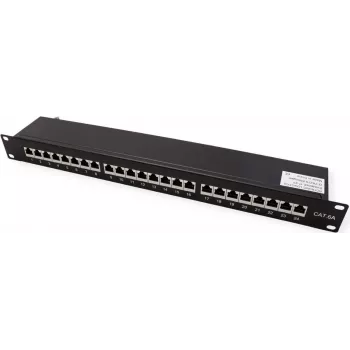 VALUE 19 inch patch panel Cat6A/Class EA 24 portů stíněný černý