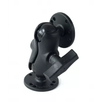 Krátké dvojité rameno RAM MOUNTS C Size s 2× kulatou základnou 2,5 inch