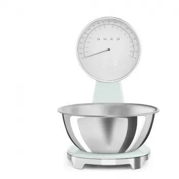 SMEG analogová a digitální kuchyňská váha pastelově zelená KSF01PGWW