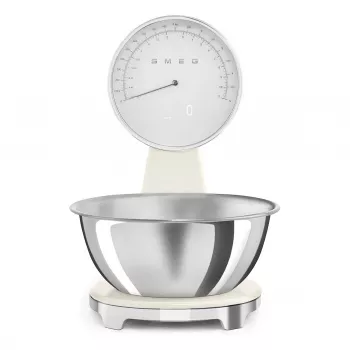 SMEG analogová a digitální kuchyňská váha krémová KSF01CRWW