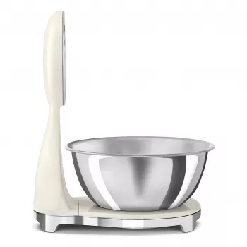 SMEG analogová a digitální kuchyňská váha krémová KSF01CRWW