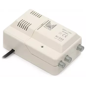 Širokopásmový zesilovač Alcad AL-223 VHF-UHF 1 vstup 2 výstupy
