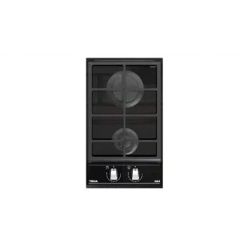 TEKA GAS HOB GZC 32300 XBC BK (E4) - 2 Burner Built-in Gas Hob with Cast Iron Grids, Black