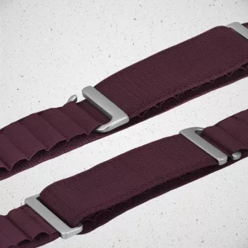 Mobilize Nylonový pásek k hodinkám - Alpine - Titanový konektor - pro Apple 38/40/41mm - Bordeaux