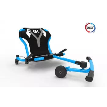 EzyRoller Spinner Pro X šlapací go-kart s 360° otáčením, modrý, 10+ let