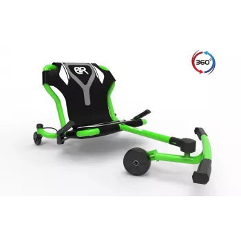 Šlapací gokart EzyRoller Spinner Pro X zelený 360° pro děti od 10 let
