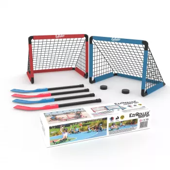 Hokejová sada EzyRoller EZ-HOCKEY pro 4 hráče (branky, hokejky, puky)