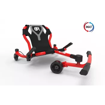 Šlapací gokart EzyRoller Spinner X - poháněný nohama s 360° otáčením - červený