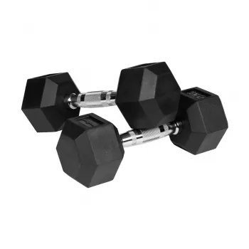 Gumou potažené litinové jednoručky REBEL ACTIVE 2x5 kg