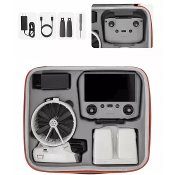 Pevné pouzdro SUNNYLIFE XL pro dron DJI Flip a dálkový ovladač - oranžové