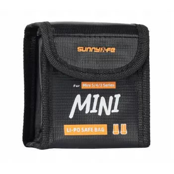 SUNNYLIFE nehořlavá bezpečnostní taška na baterie pro 2x DJI Mini 5/4/3 Pro / Mini 3 / Lito 1 / Lito X1
