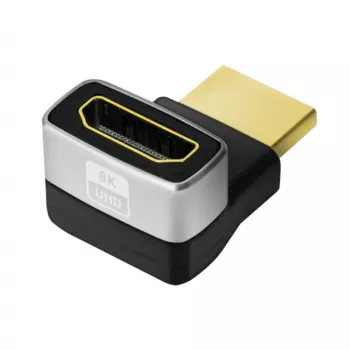 LogiLink AH0007A HDMI adaptér, 270° úhlový, HDMI Type A samec na samici, 8K/60Hz, 48Gbit/s, HDMI 2.1, černý