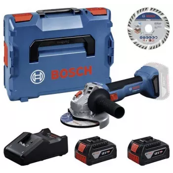 Bosch Professional GWS 18V-11 S akumulátorová úhlová bruska set se 2x 4,0Ah bateriemi, nabíječkou a L-BOXX