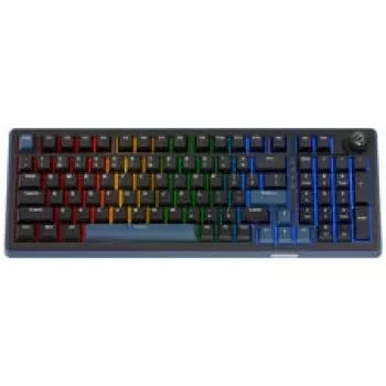 Ducky OK-M 98 Gaming Keyboard, 98% Layout, Hot-Swappable, RGB, ANSI - KTT Baby Blue Switches