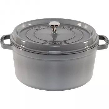Kulatý litinový hrnec STAUB La Cocotte 28 cm, grafitově šedý