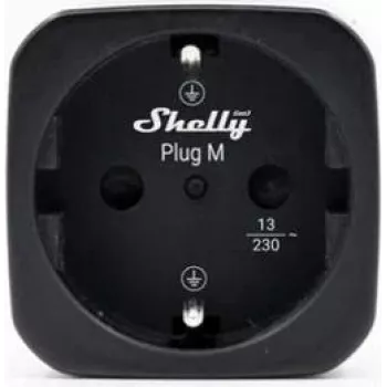Shelly Plug M Gen3 Smart Plug 4-Pack Black with Energy Monitoring, Wi-Fi & Bluetooth