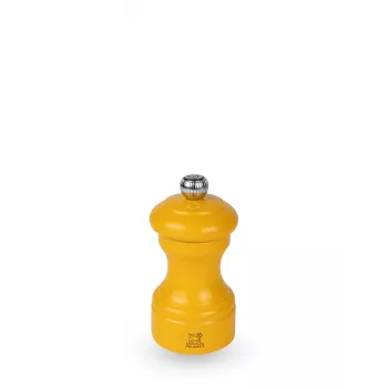 Peugeot Bistro Pepper Mill 10 cm Saffron Yellow Lacquered Beech Wood