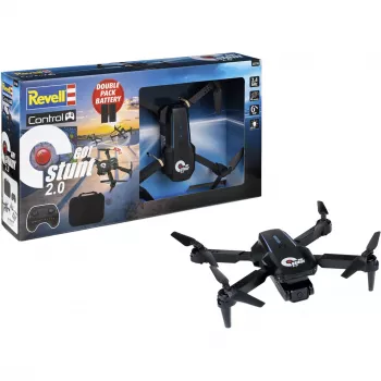 Revell RC Quadrocopter GO! Stunt 2.0 - 2.4 GHz 4-Channel Ready-to-Fly Drone with 6-Axis Gyro, Headless Mode, 360° Flips, LED Lights, 3 Speed Levels, LiPo Battery, for Ages 8+