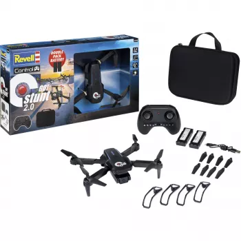 Revell RC Quadrocopter GO! Stunt 2.0 - 2.4 GHz 4-Channel Ready-to-Fly Drone with 6-Axis Gyro, Headless Mode, 360° Flips, LED Lights, 3 Speed Levels, LiPo Battery, for Ages 8+