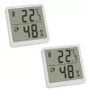 TFA 30.5059.02.02 Digital Thermo-Hygrometer Set of 2, White/Silver