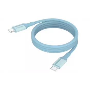 ANSMANN Magnetický silikonový kabel USB-C 120 cm modrý