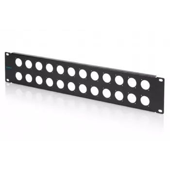 DIGITUS 2U Rackový slepý panel pro 24 D-Type modulů, 19 inch, černý