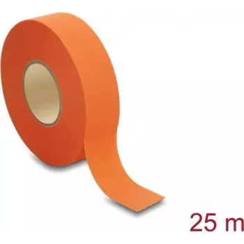 Delock textilní páska 25 m x 25 mm, odolná proti roztržení, samolepicí, oranžová