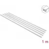 Samolepicí kabelový kanál Delock s posuvným víkem 20 x 10 mm, 1 m, 5 kusů, bílý