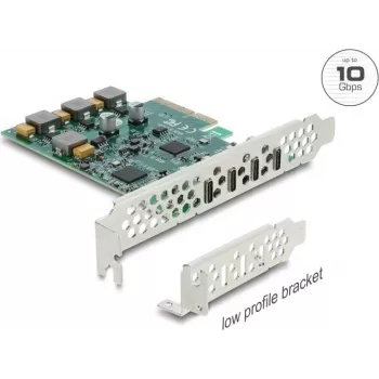 Delock PCI Express x4 karta na 4 x USB Type-C™ 10 Gbps - Low Profile form factor